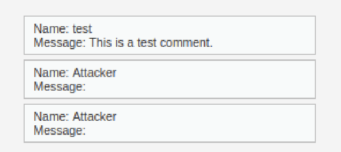 Stored XSS Entries